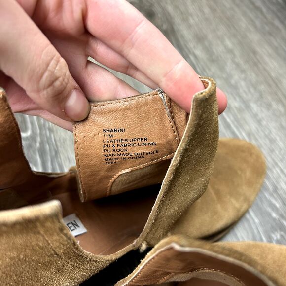 Steve Madden Women's Sharini Cut-Out Booties Tan Size 11 GUC - Picture 5 of 13